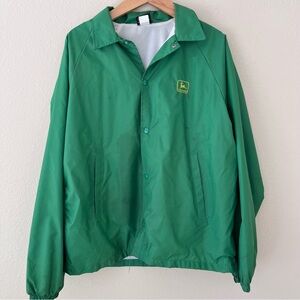 VTG John Deere Americas Finest Jacket Size Medium Nylon Snap Up USA